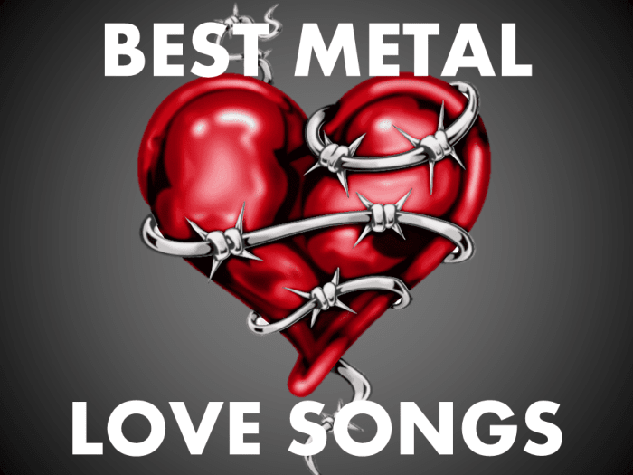 Meilleures chansons d'amour en métal de tous les temps