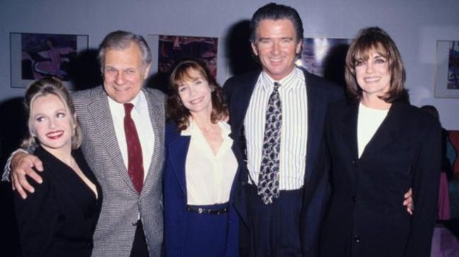 "Dallas" acteurs Charlene Tilton, Ken Kercheval, Mary Crosby, Patrick Duffy