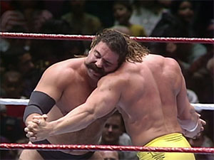 Big Bully Busick et Kerry von Erich luttent en 1991