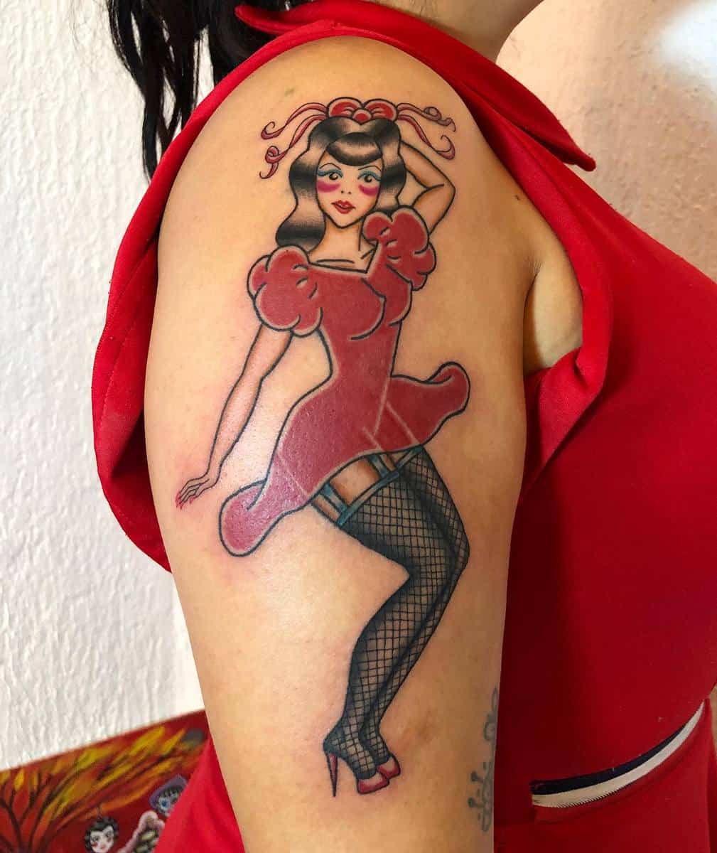 Bras Pin Up Girl Tattoo -lakatrinapinupballerina