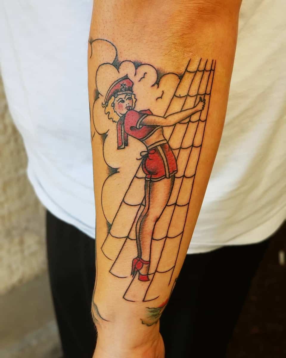 Sailor Jerry Pin Up Girl Tattoo -ogruiztattooer