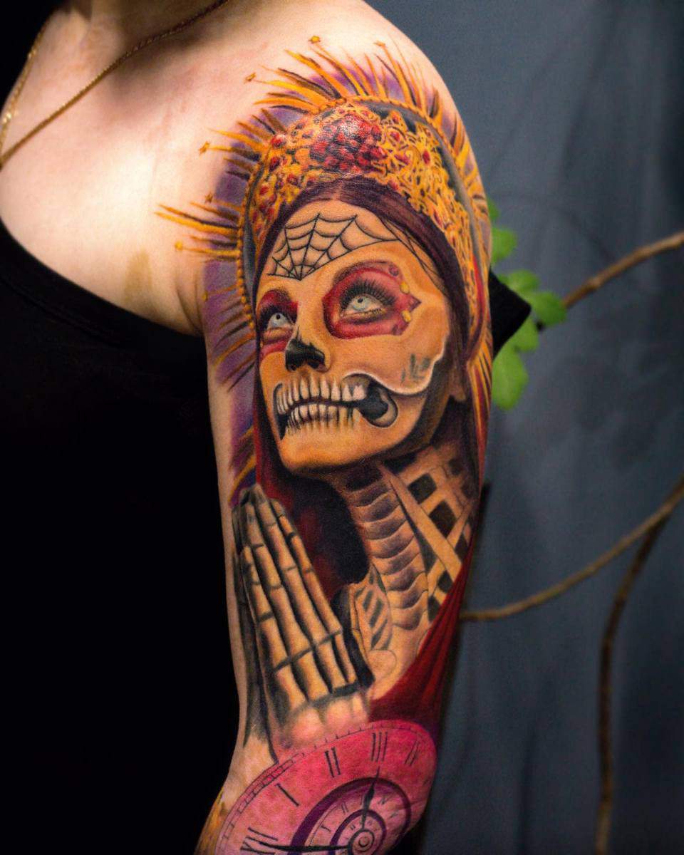 Prier Santa Muerte Tattoo -jenya_wojciech