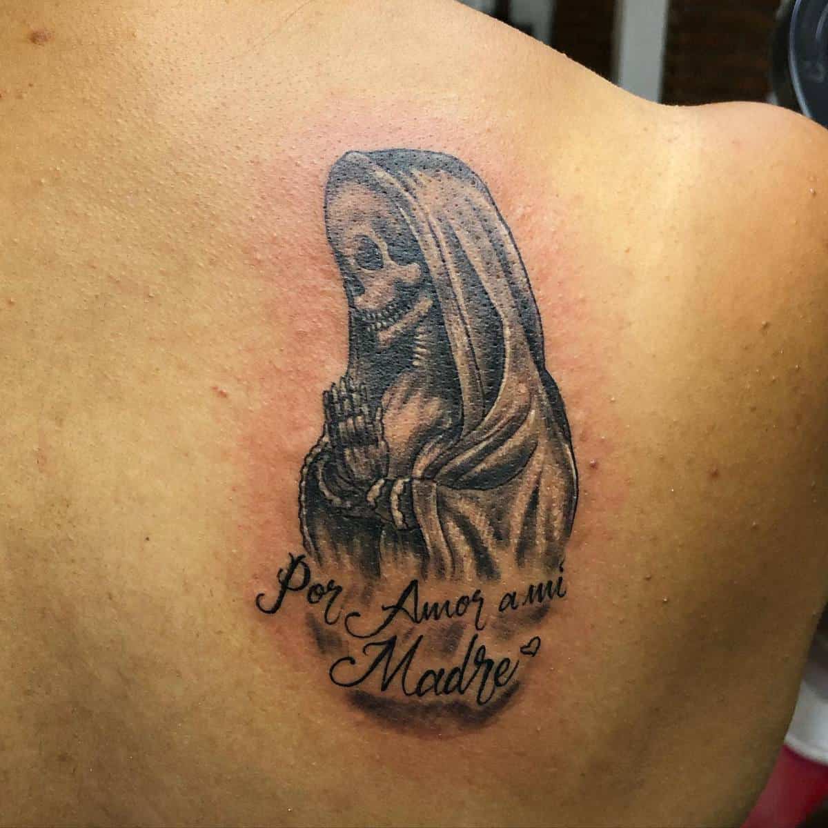 Prier Santa Muerte Tattoo -georgebutcherthreesix