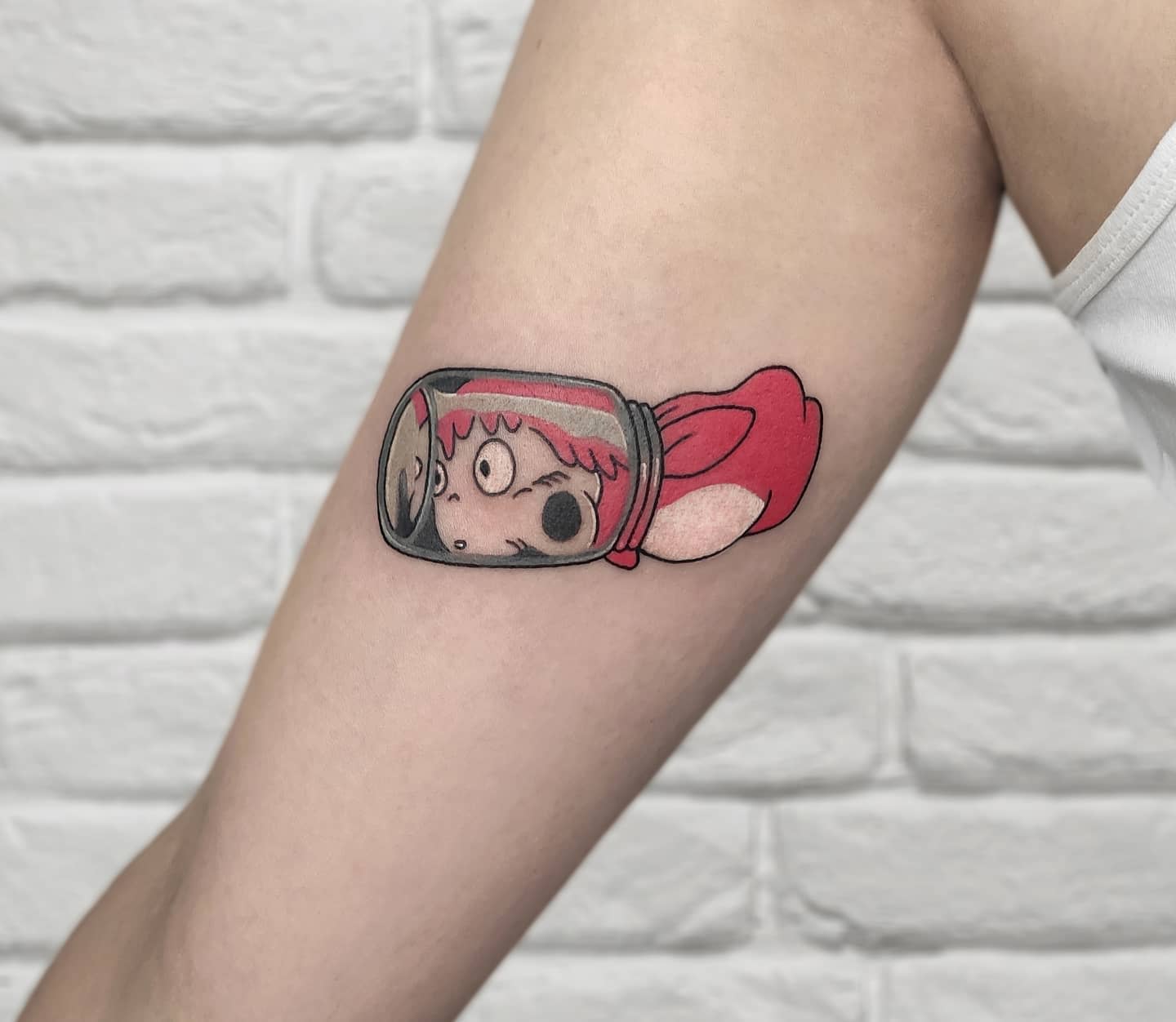 Ponyo Studio Ghibli Tattoo -inkwellcolor