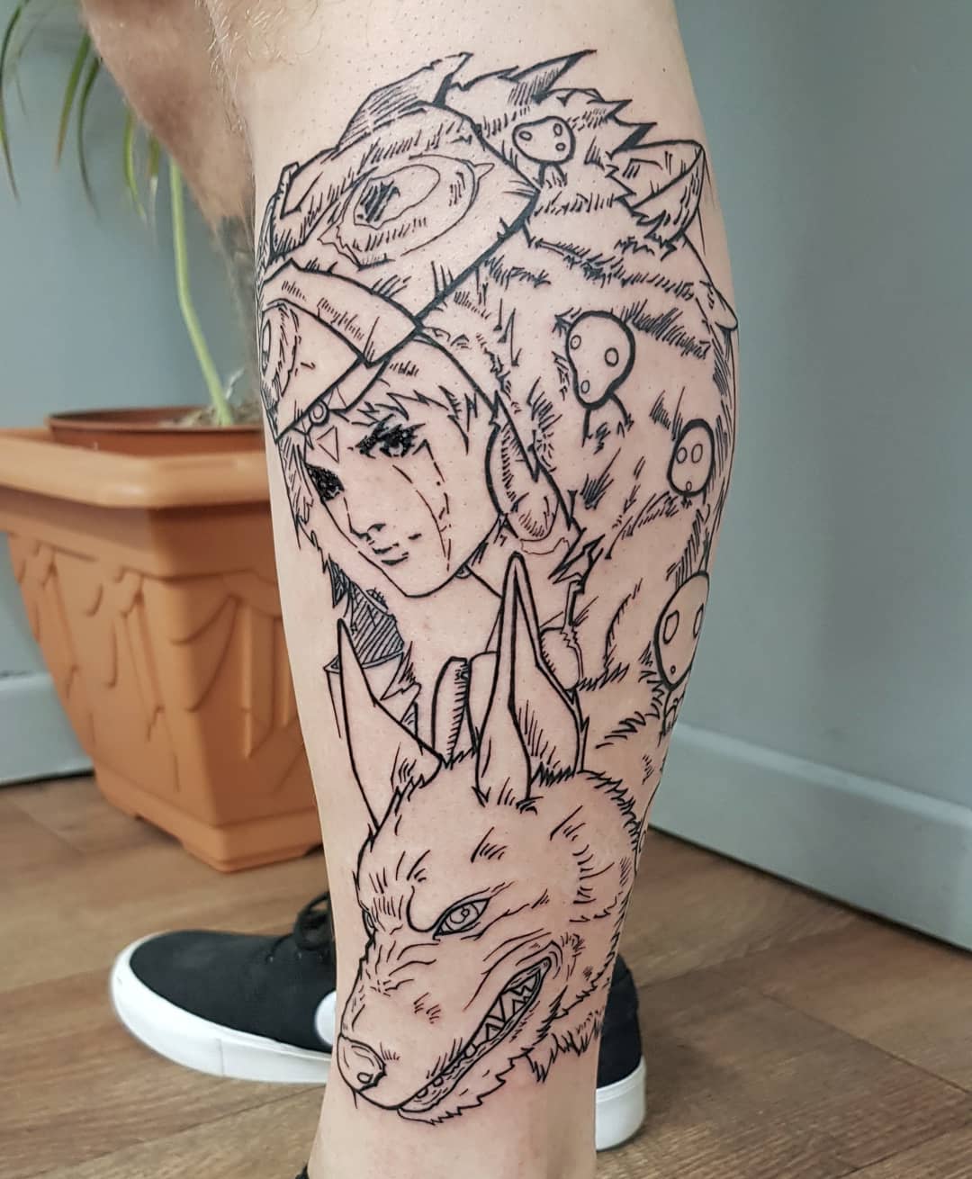 Princesse Mononoke Studio Ghibli Tattoo -lozhawnt_tattoo