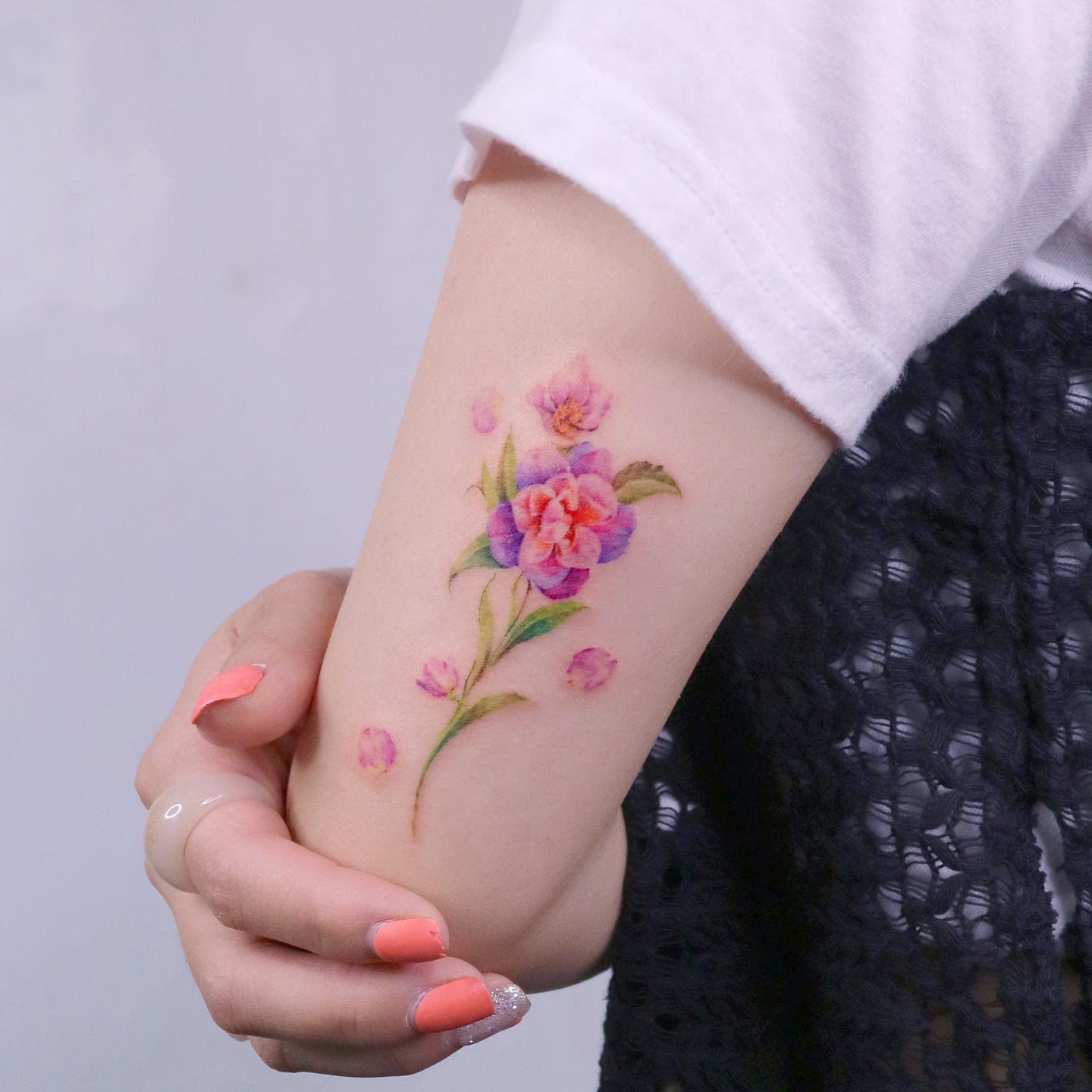 Tatouages ​​coréens de fleurs -tilda_tattoo