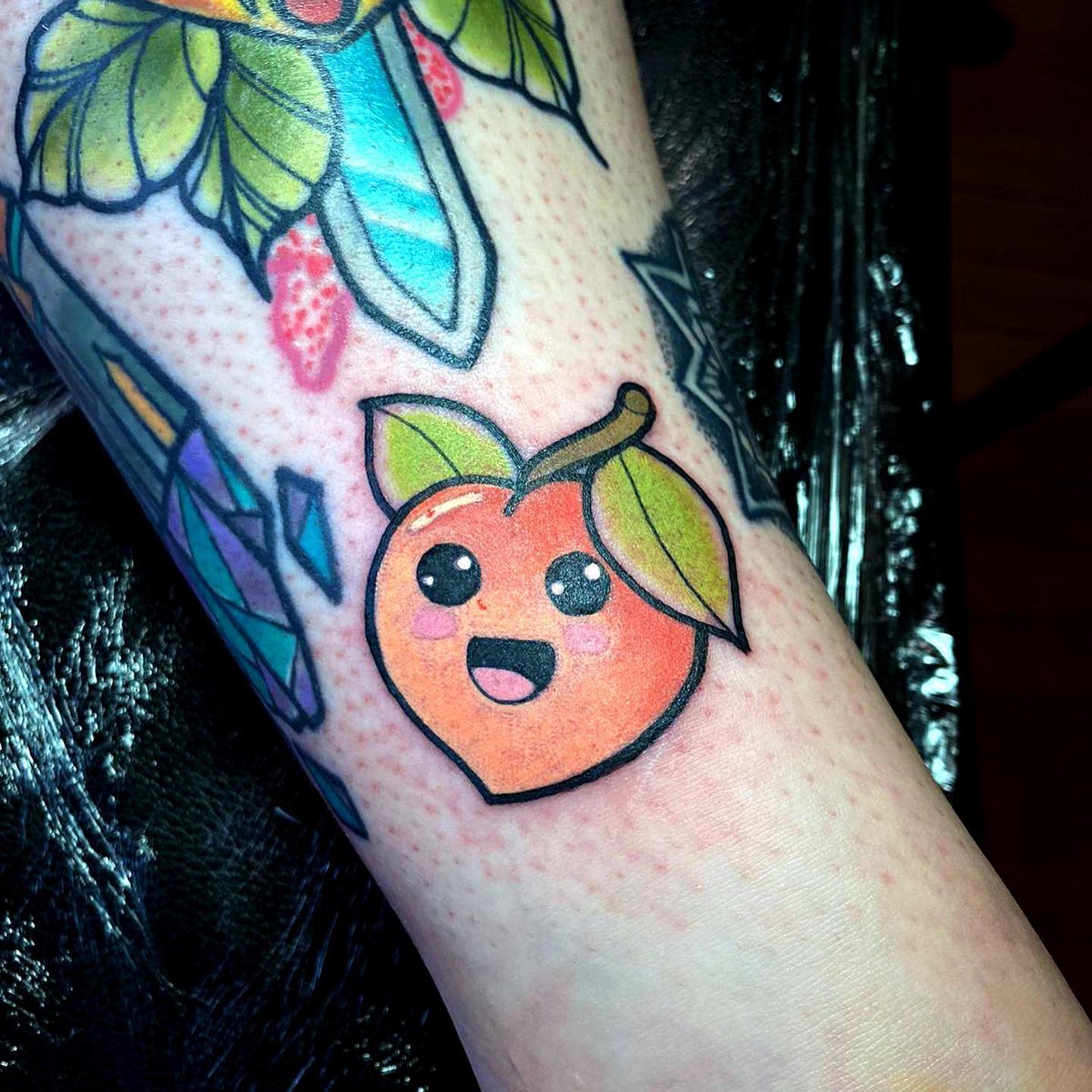 New School Peach Tattoo -gavinhacketttattooer